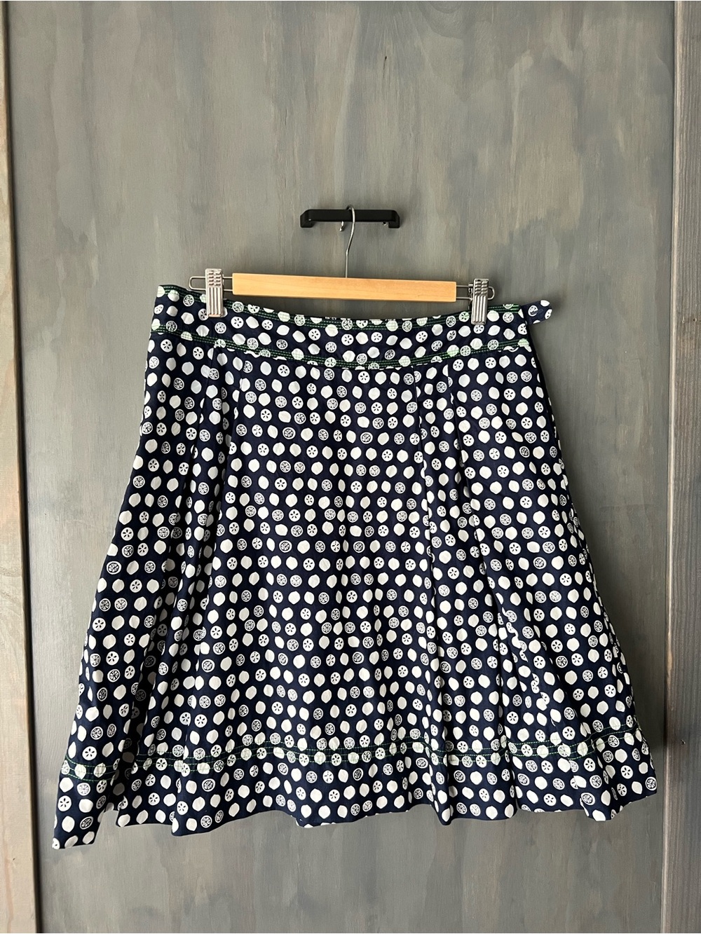 Lilly Pulitzer Navy and White Polka Dot Skater Skirt